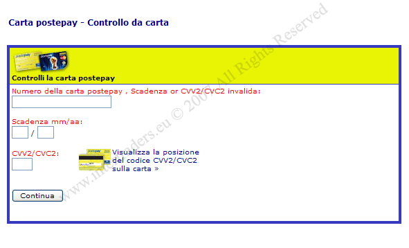 Phishing Poste Italiane 07