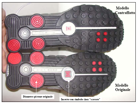 contraffazione Nike Shox