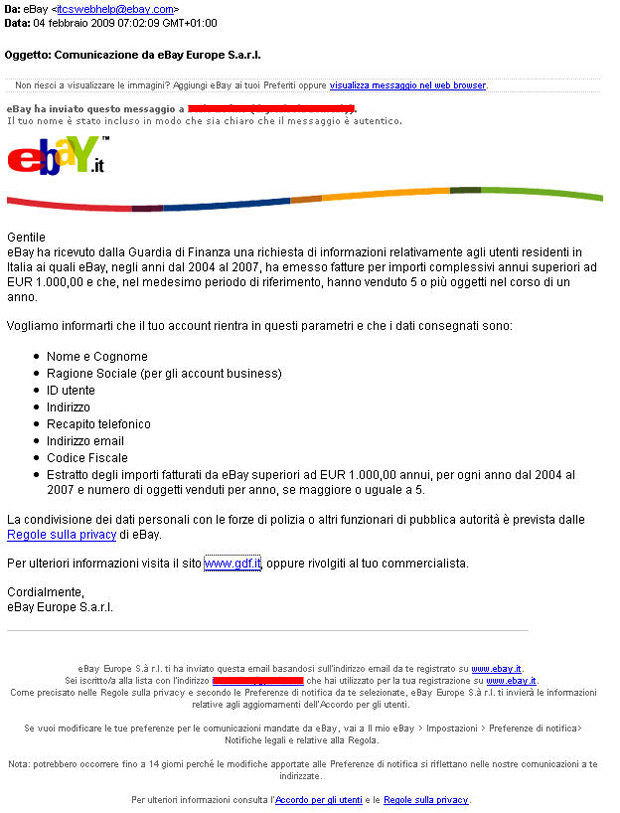 Guardia di Finanza - eBay